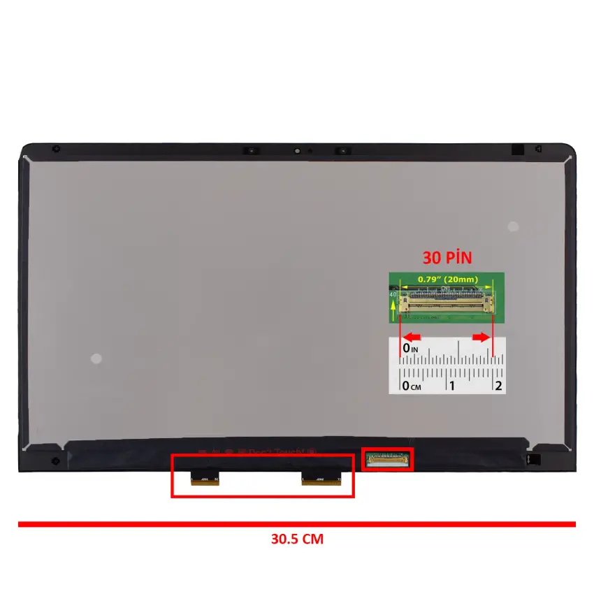 Asus ZenBook Flip S UX370UA Serisi Ekran - Dokunmatik Set