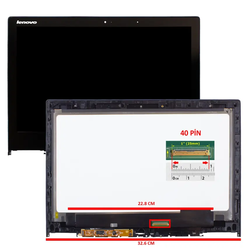 Lenovo 90400232 Uyumlu Dokunmatik + Led Ekran Set