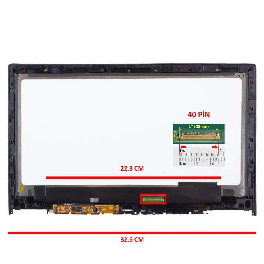 Lenovo 90400232 Uyumlu Dokunmatik + Led Ekran Set