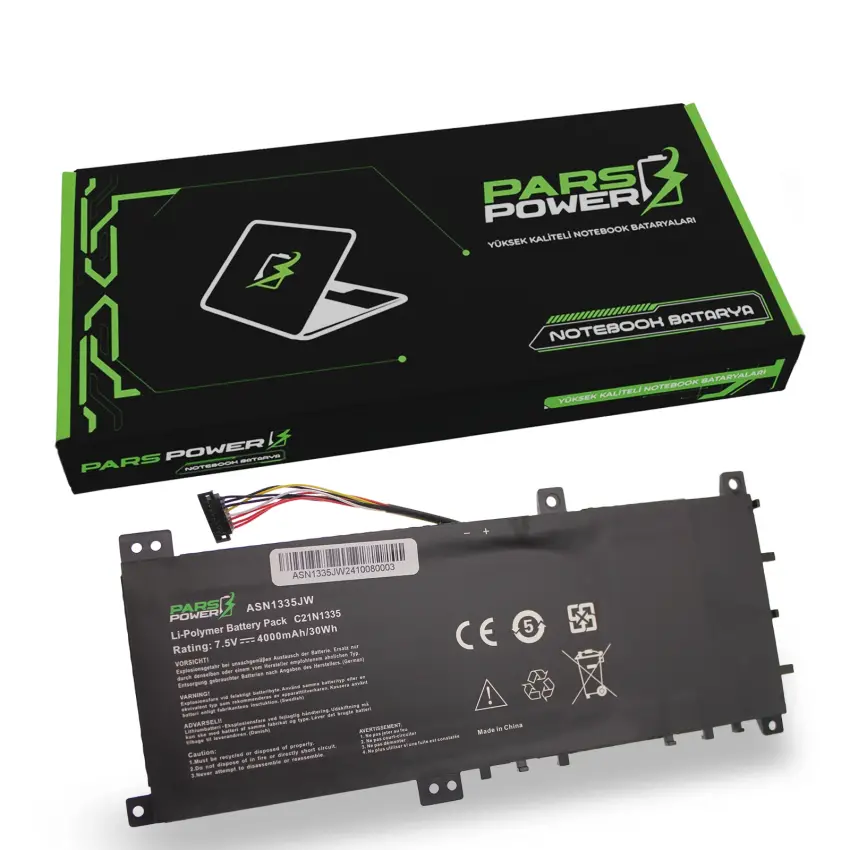 Asus VivoBook S451L Serisi S451LA, S451LB, S451LN Batarya - Pil (Pars Power)