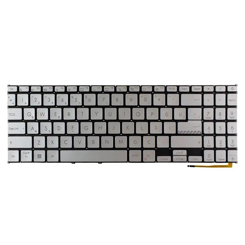 Asus ExpertBook B1 B1502CBA-BI Klavye Işıklı (Gümüş TR)
