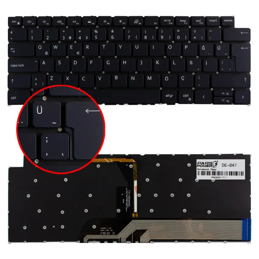 Dell inspiron P156g, P156g001 Klavye Işıklı (Siyah TR)