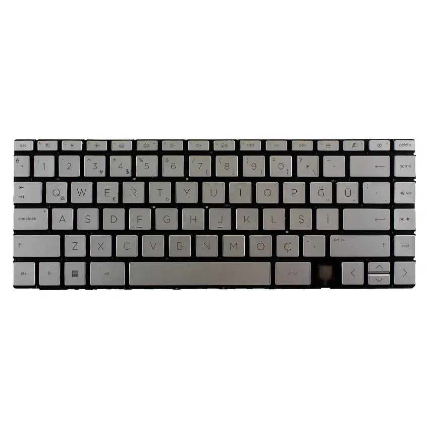 Hp M22197-001, M22197-141 Klavye Işıklı (Gümüş TR)