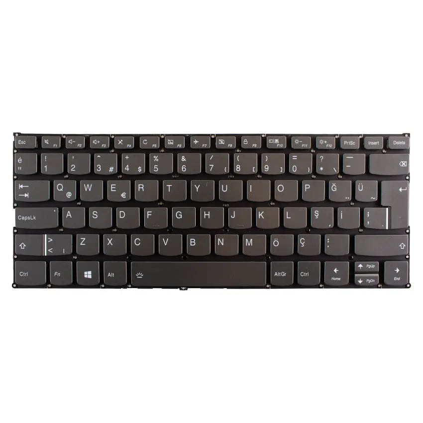 Lenovo Yoga 530-14IKB 81EK018MTX Klavye Işıklı (Füme TR)