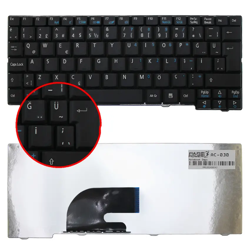 Acer ZG5 Notebook Klavye (Siyah TR)