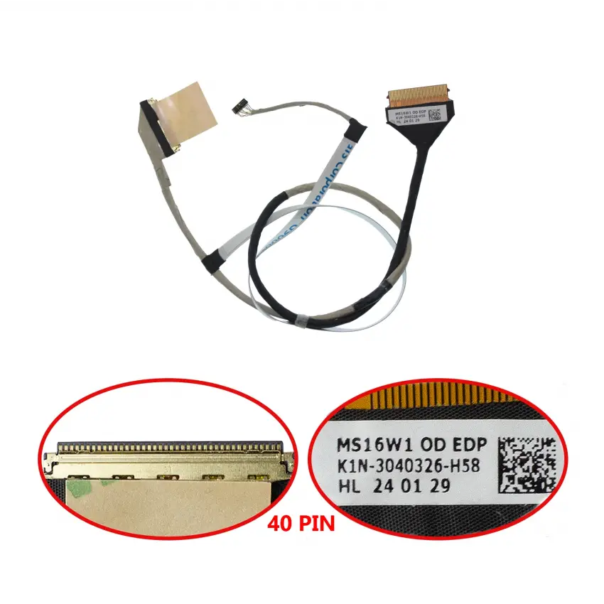 Msi K1N-3040326-H58 40 Pin Lcd - Ekran Data Flex Kablosu