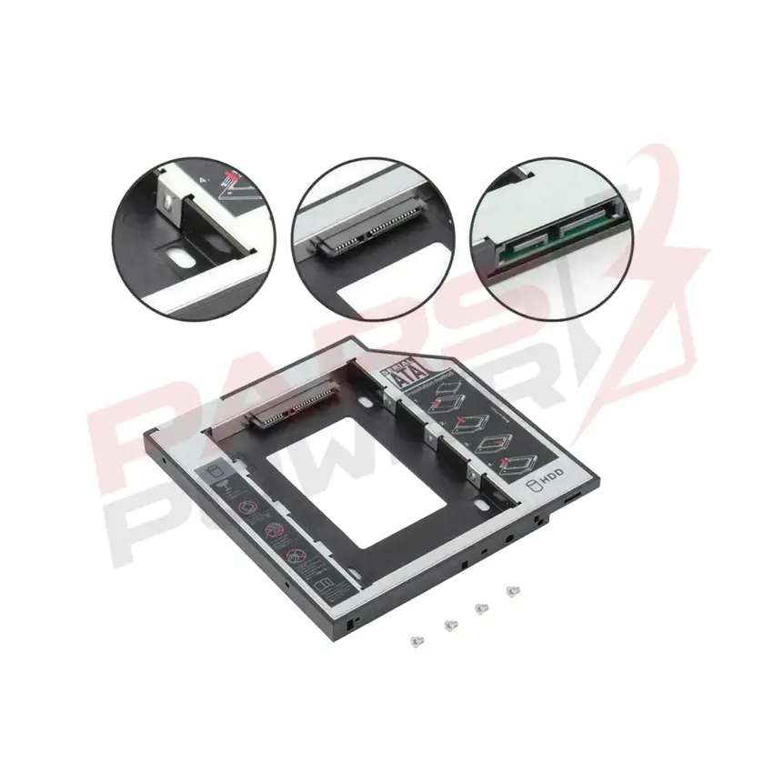 9.5mm SSD-HDD Caddy Notebook Sata 4716p DVD-CD Kutusu - Kızak