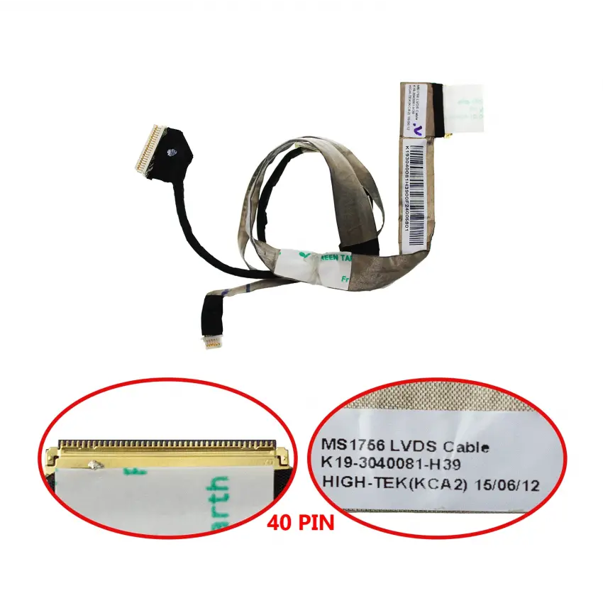 Msi MS-1756, MS-175A Lcd - Ekran Data Flex Kablo