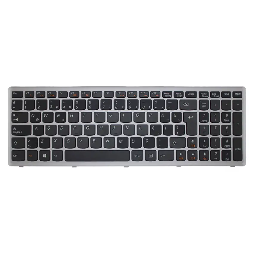Lenovo 25-211020, 25-212971, 25-213001, 25-213031 Klavye Işıklı (Siyah TR)