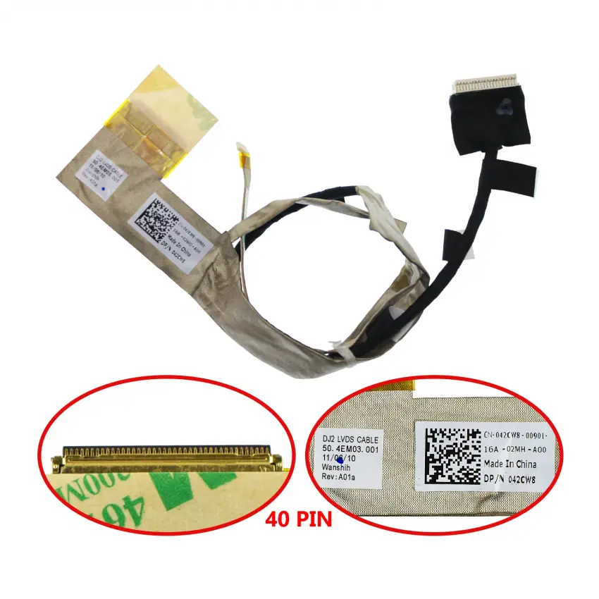 Dell inspiron P07F003 Lcd - Ekran Data Flex Kablosu