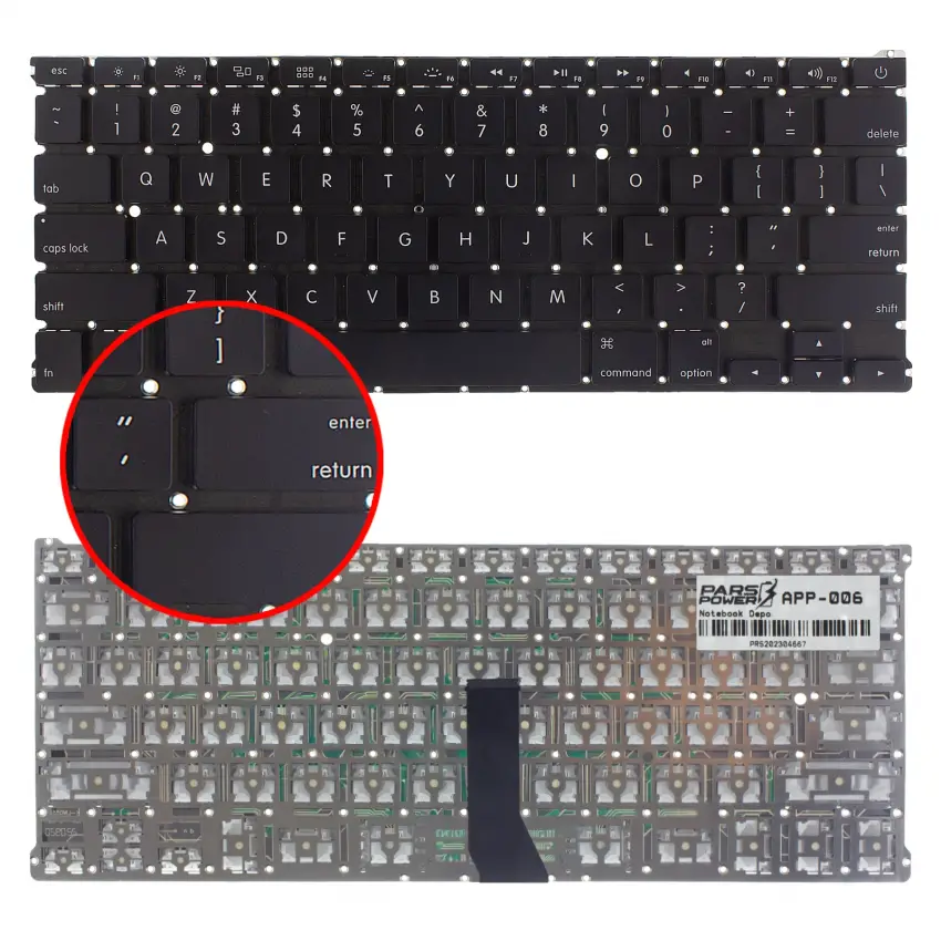 Apple MacBook AIR MD760LL/A, MD761LL/A Klavye (Siyah İng)
