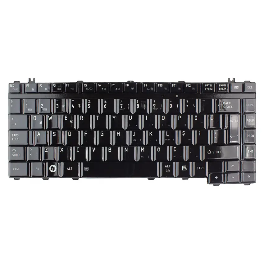 Toshiba Satellite A215, A300, A300D, A305, L300, L300D, L305, L305D, L450 Notebook Klavye Parlak