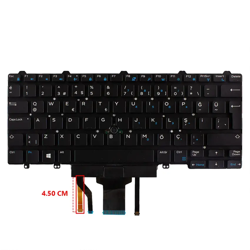 Dell Latitude 5490 P72G Klavye Işıklı (Siyah TR)