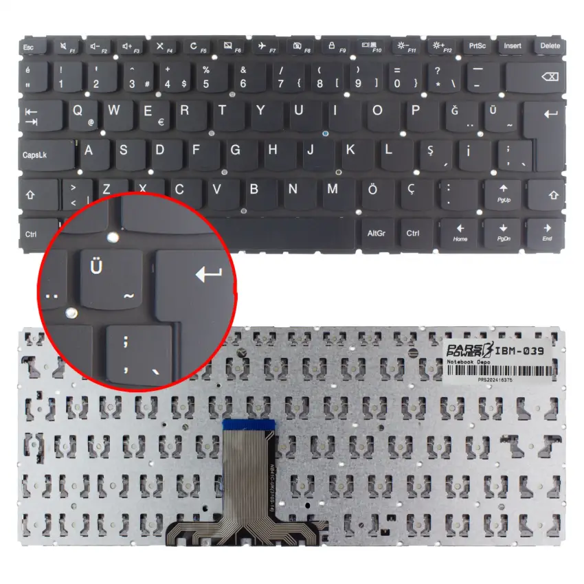 Lenovo Yoga PM4NR-TR, MP-0A, NSK-BX0SN Notebook Klavye (Siyah TR)