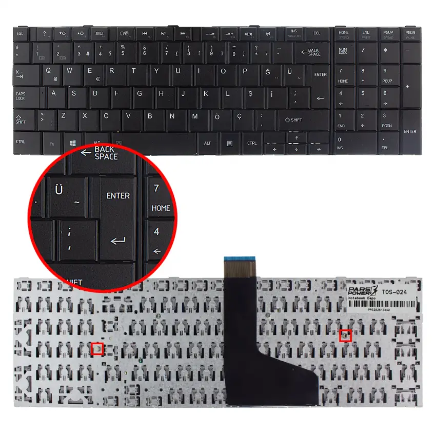 Notebook Klavye TOS-024