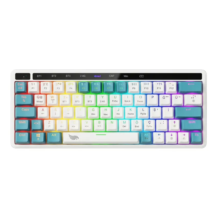 Gameagle Airsync MK-64X1AAR Mekanik Kablosuz Rgb Işıklı Gamer Klavye