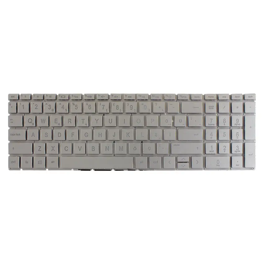 Hp Pavilion Gaming 15-CX0055, 15-CX0056 Notebook Klavye Işıklı (Gümüş TR)