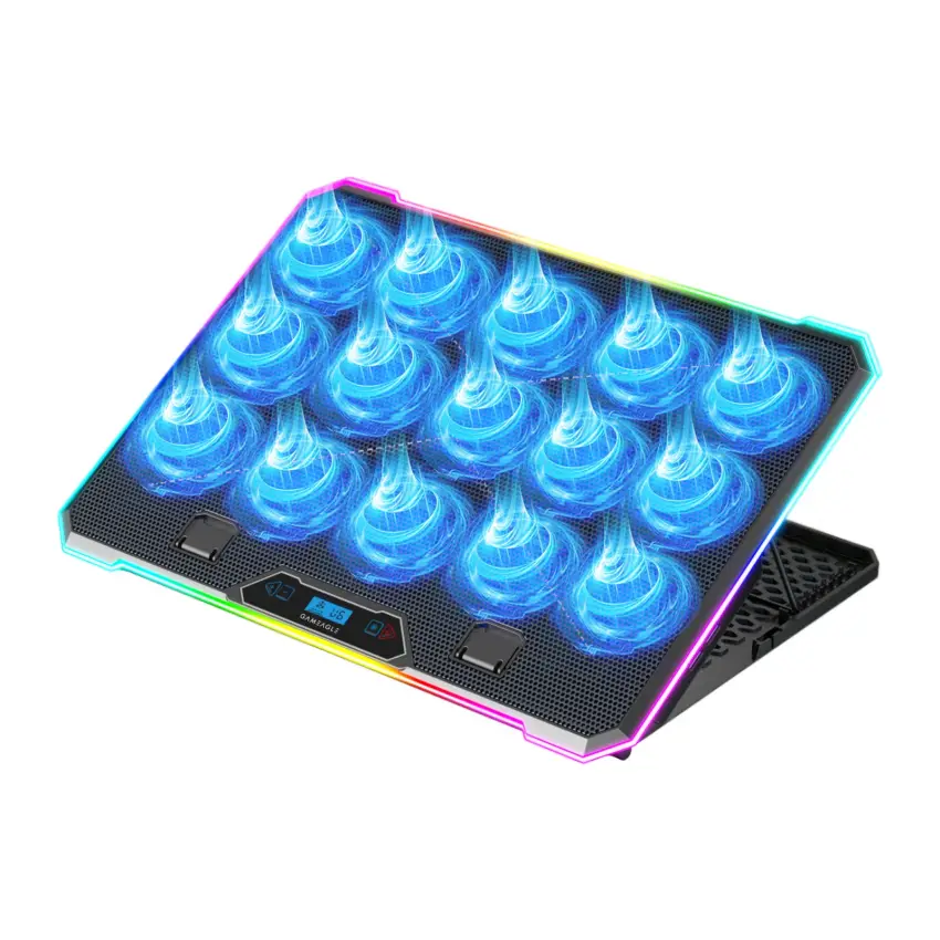 Gameagle Aero Storm V15 RGB 15 Fanlı 10 RGB Modlu 9-17.3 Notebook Soğutucu Stand Laptop Soğutucu