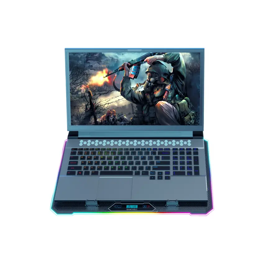 Gameagle Aero Storm V15 RGB 15 Fanlı 10 RGB Modlu 9-17.3 Notebook Soğutucu Stand Laptop Soğutucu