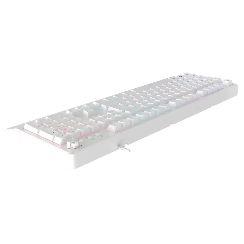 Gameagle Frost Blade RGB Membran Bilek Destekli Multimedya Tuşlu 26 Anti-Ghosting Oyuncu Klavyesi Beyaz