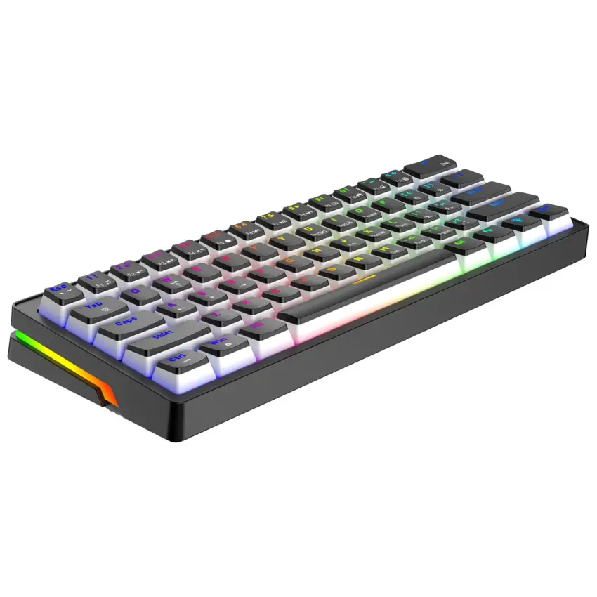Gameagle Poseidon RGB Kablolu 12 Mod RGB US Layout Double Shot Full Anti-Ghosting Mekanik Oyuncu Klavyesi
