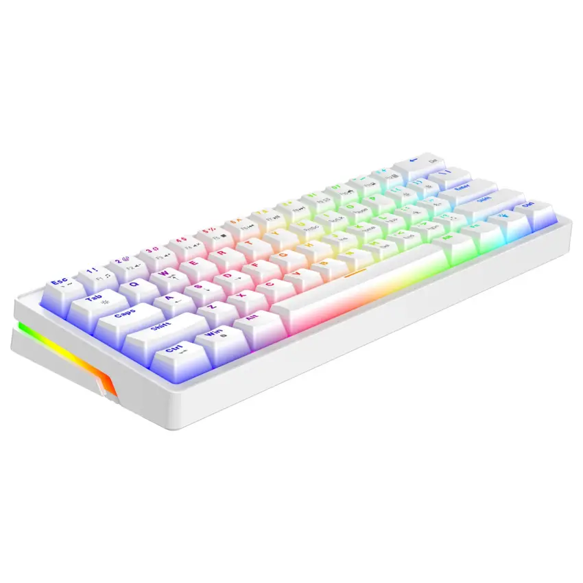 Poseidon RGB Kablolu 12 Mod RGB US Layout Double Shot Full Anti-Ghosting Mekanik Oyuncu Klavyesi