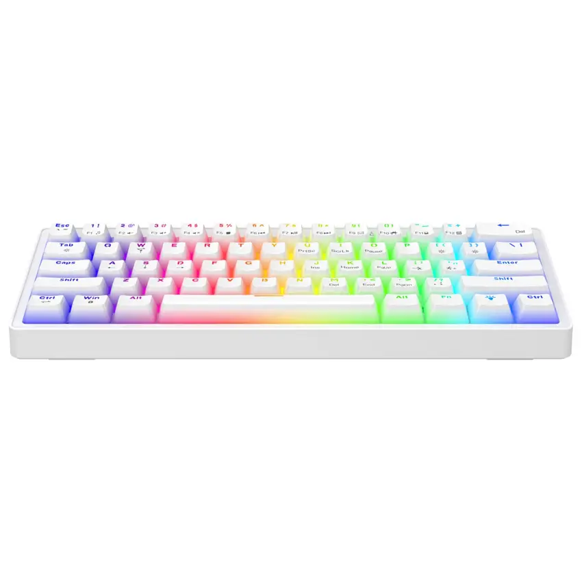 Poseidon RGB Kablolu 12 Mod RGB US Layout Double Shot Full Anti-Ghosting Mekanik Oyuncu Klavyesi
