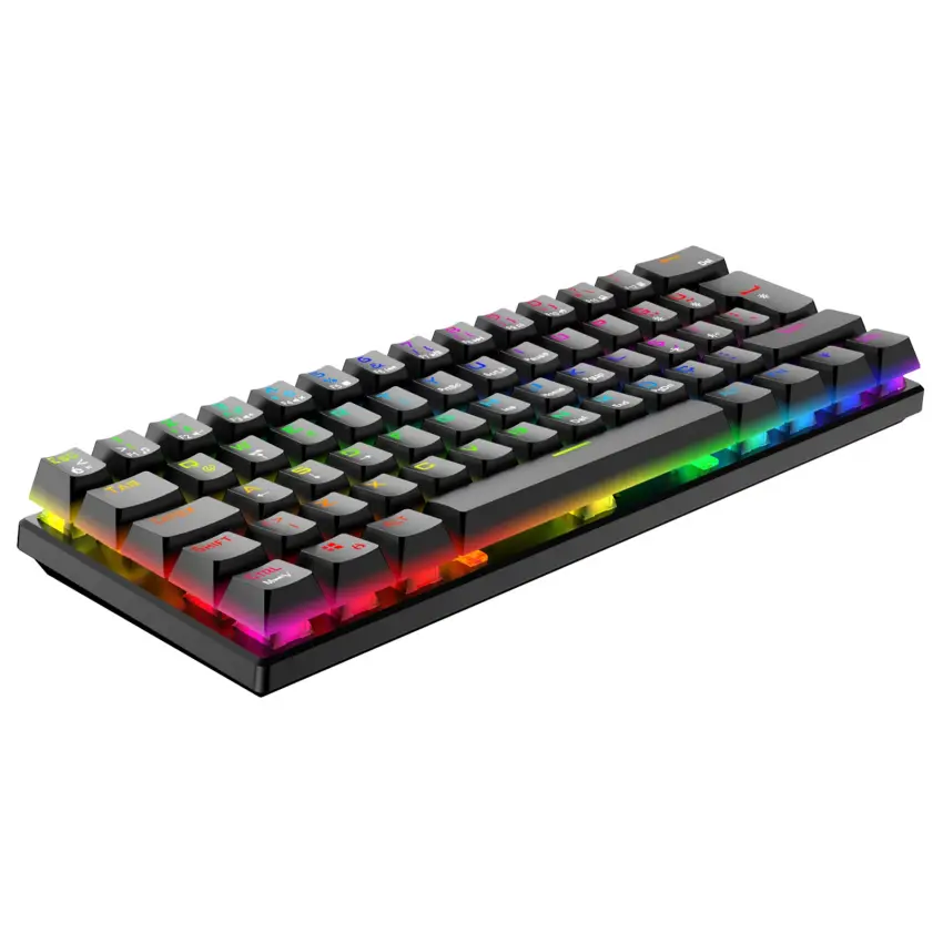 Helios RGB Kablolu Bilek Destekli TR Layout Double Shot Full Anti-Ghosting Mekanik Oyuncu Klavyesi