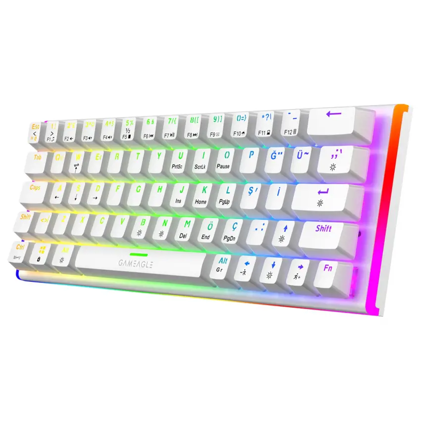 Caladria RGB Kablolu 11 Mod RGB TR Layout Double Shot Full Anti-Ghosting Mekanik Oyuncu Klavyesi