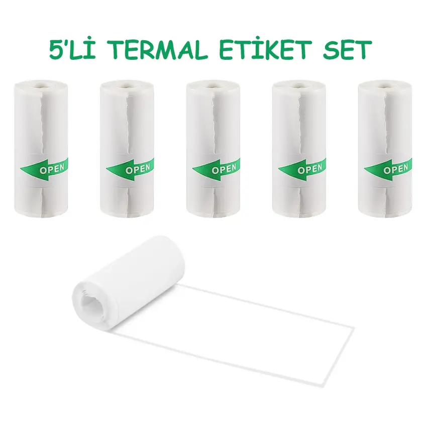 Çocuk Kamera Fotoğraf Makinesi 5li Set Termal Fotoğraf Etiketi