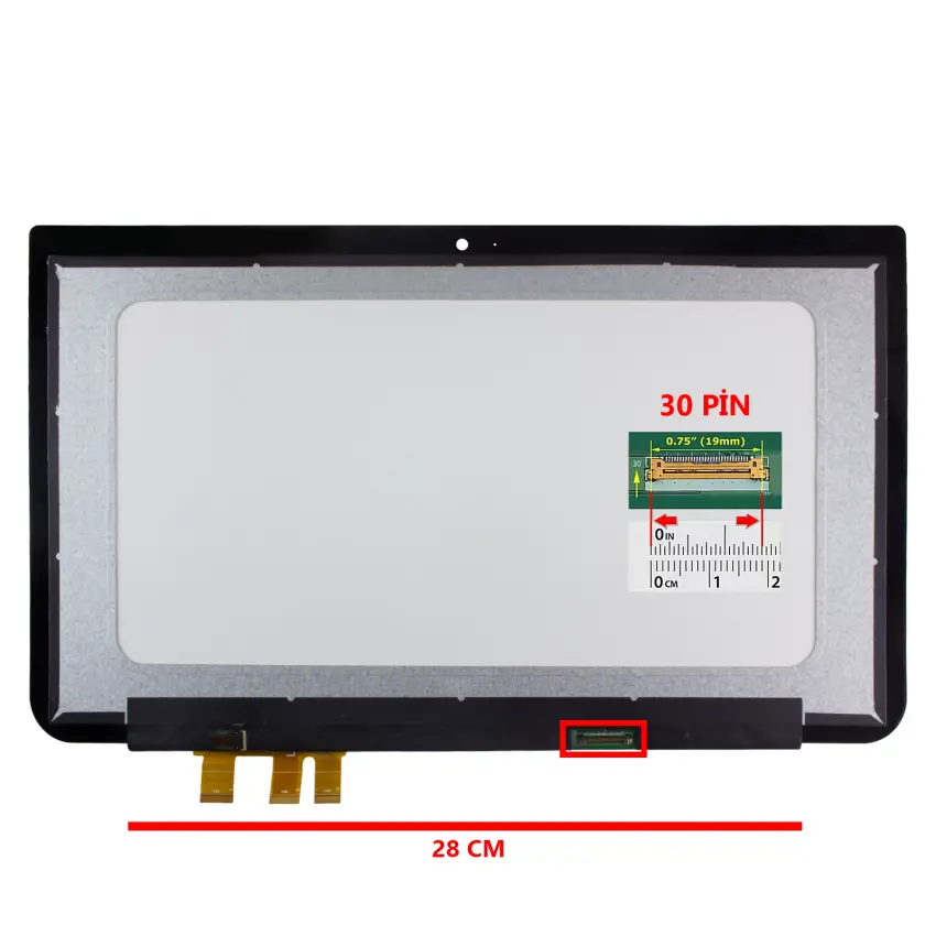 Toshiba Satellite S50T-A-117, S50T-A-118 Dokunmatik + Led Ekran Panel Set