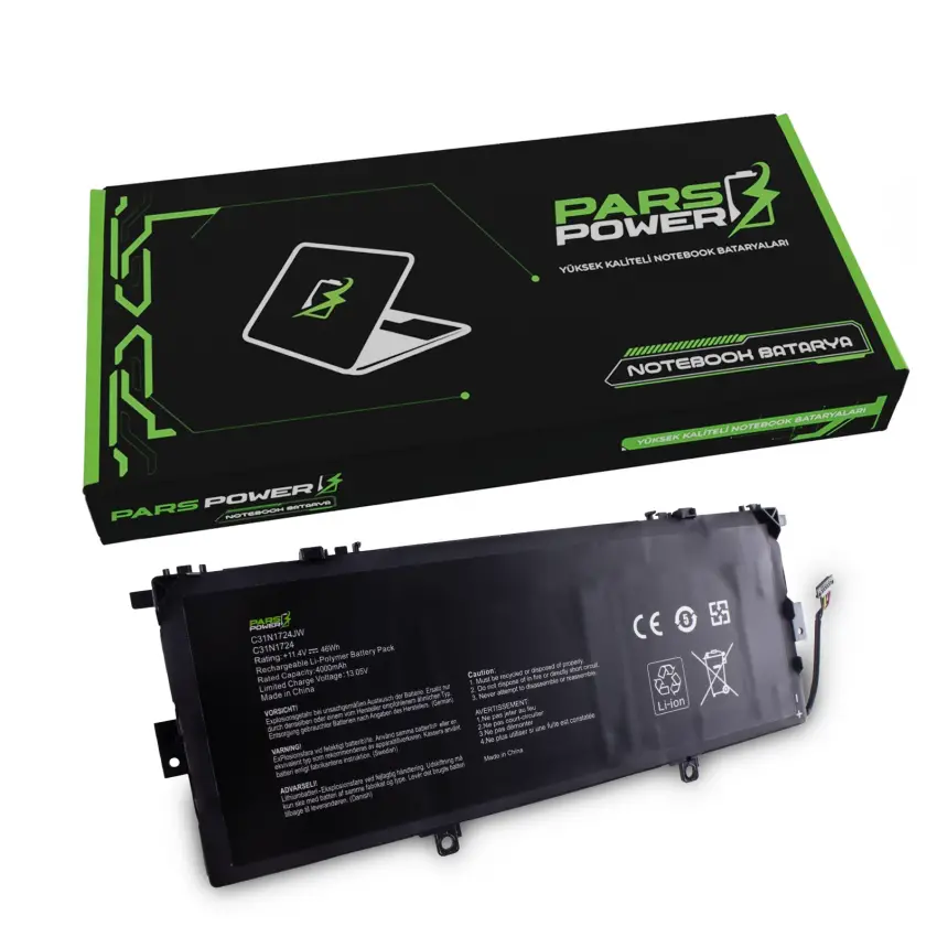 Asus ZenBook U3100FAL, UX331FAL Batarya - Pil (Pars Power)