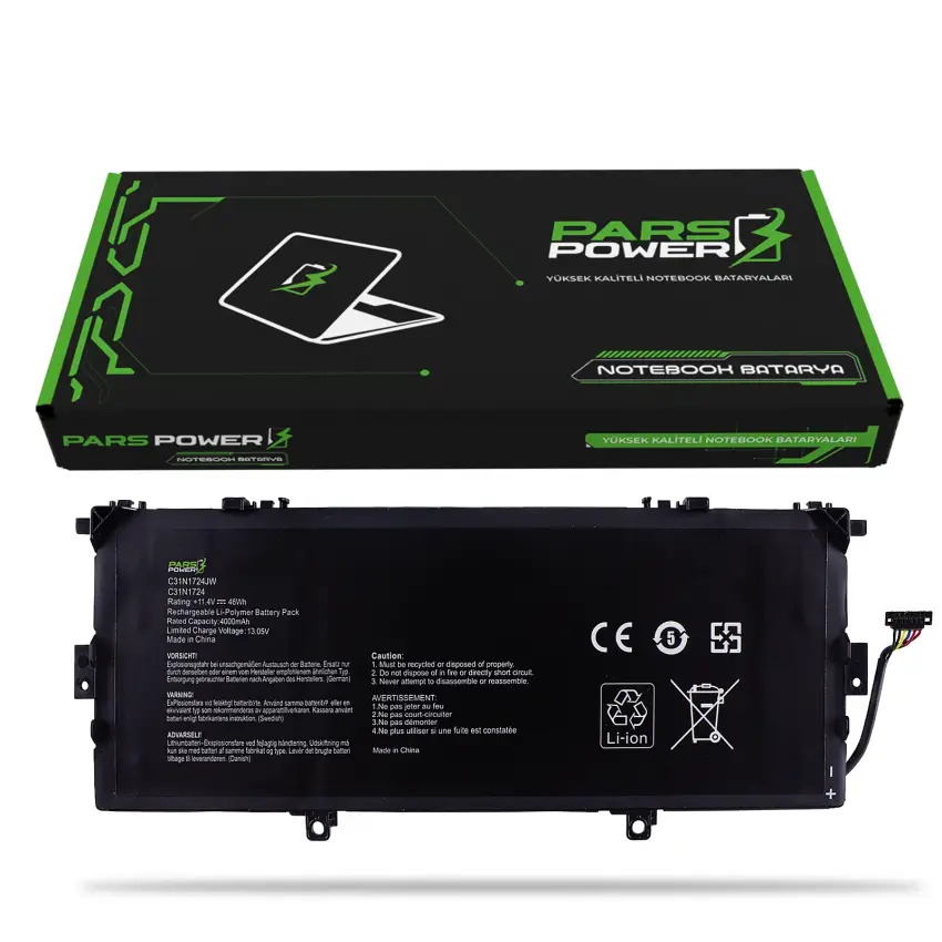 Asus ZenBook U3100FAL, UX331FAL Batarya - Pil (Pars Power)