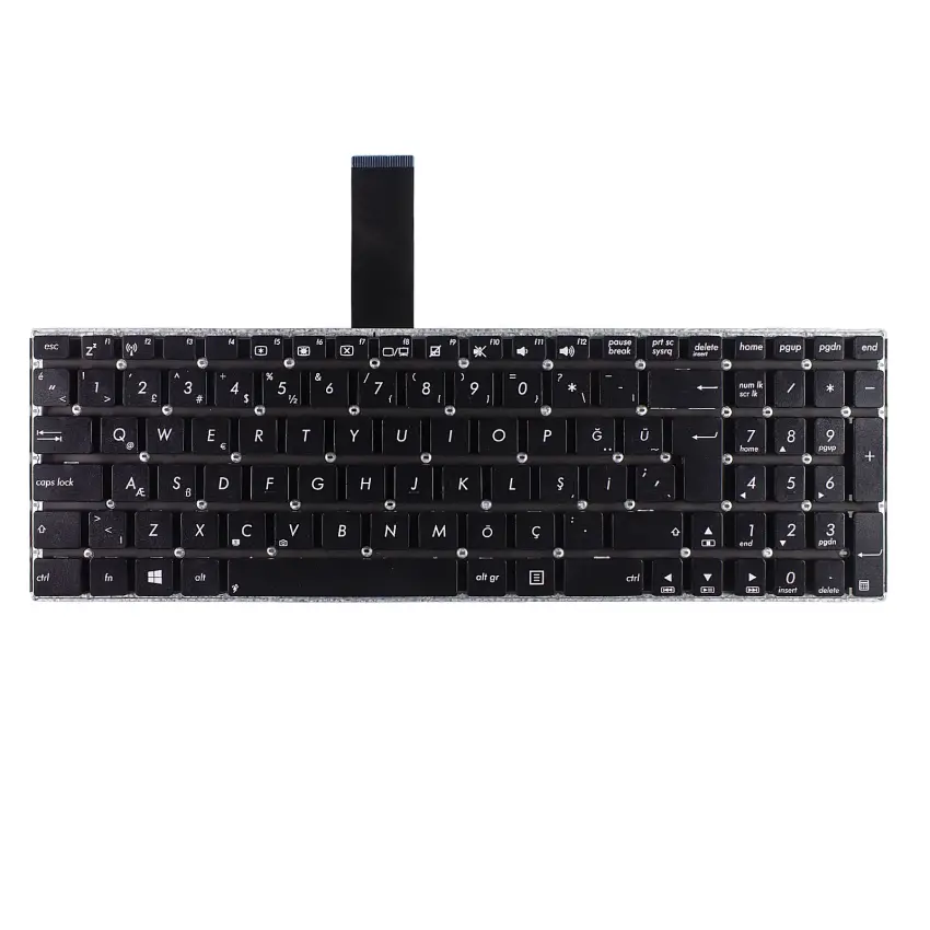 Asus A56CM, K56CM, S56CM, R505CM Notebook Klavye (Siyah TR)