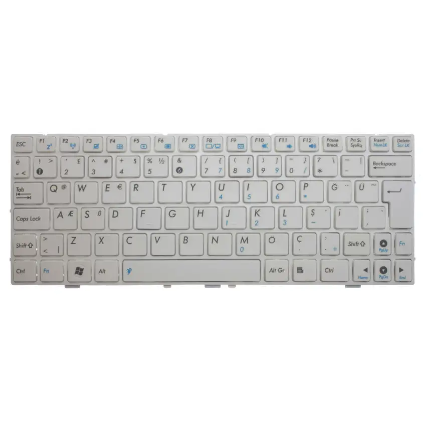 Asus Eee PC 1015 Chiclet Notebook Klavye (Beyaz TR)