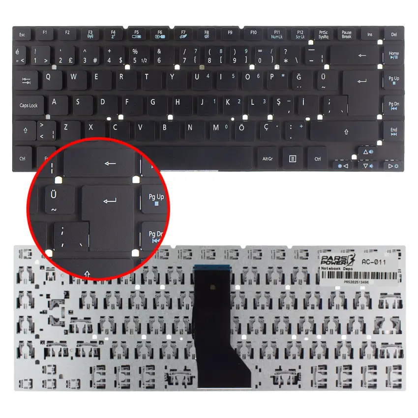 Acer PK130IO1B00 Notebook Klavye (Siyah TR)