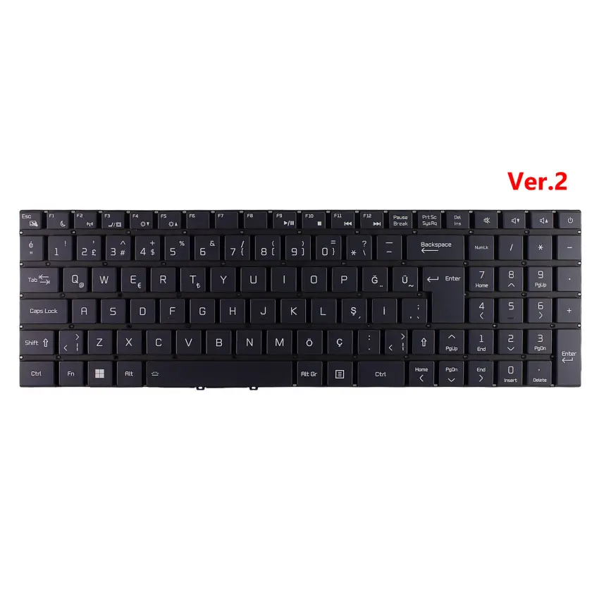 Casper Nirvana C370 Serisi Notebook Klavye (Siyah TR)