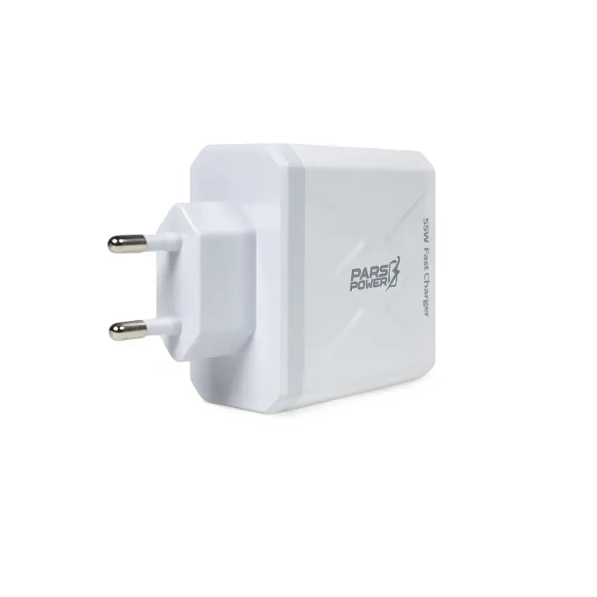 Pars Power 55W Çoklu 6 Çıkış Hızlı Pd - Gan Adaptör Type-C Şarj Aleti-Cihazı