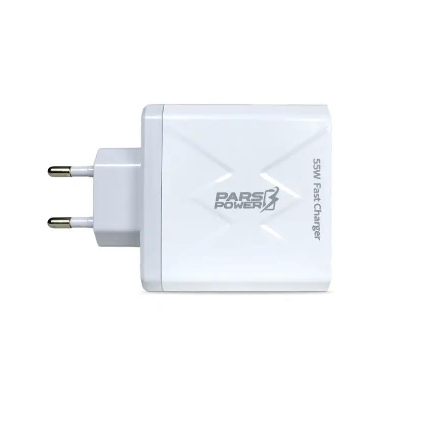 Pars Power 55W Çoklu 6 Çıkış Hızlı Pd - Gan Adaptör Type-C Şarj Aleti-Cihazı