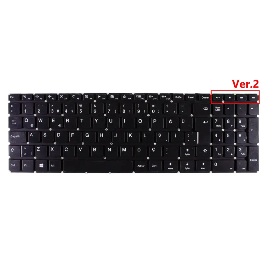 Lenovo V310-15ABR, V310-15ISK Notebook Klavye (Siyah TR)