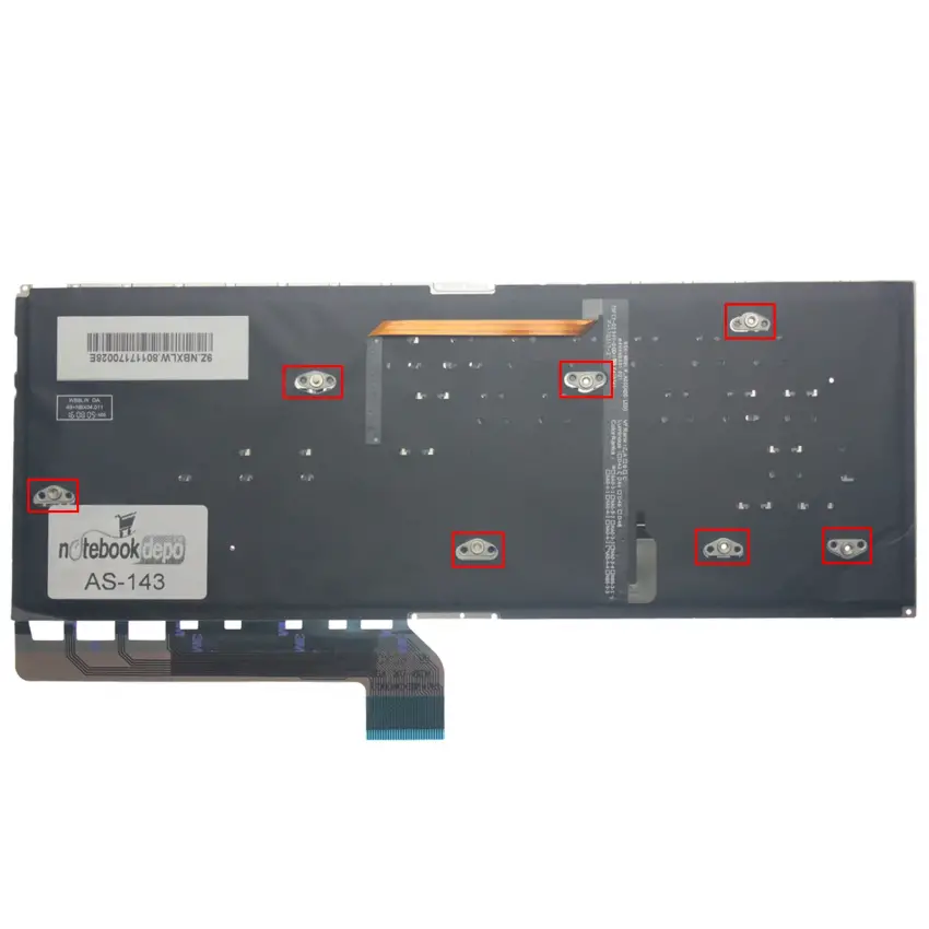 Asus Q324C, Q324CA Serisi Klavye Işıklı (Siyah TR)