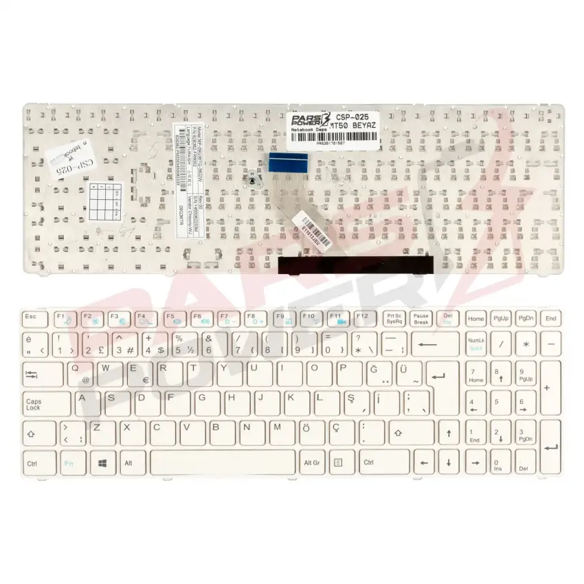 Casper Nirvana CN.VHU4200X Notebook Klavye (Beyaz TR)