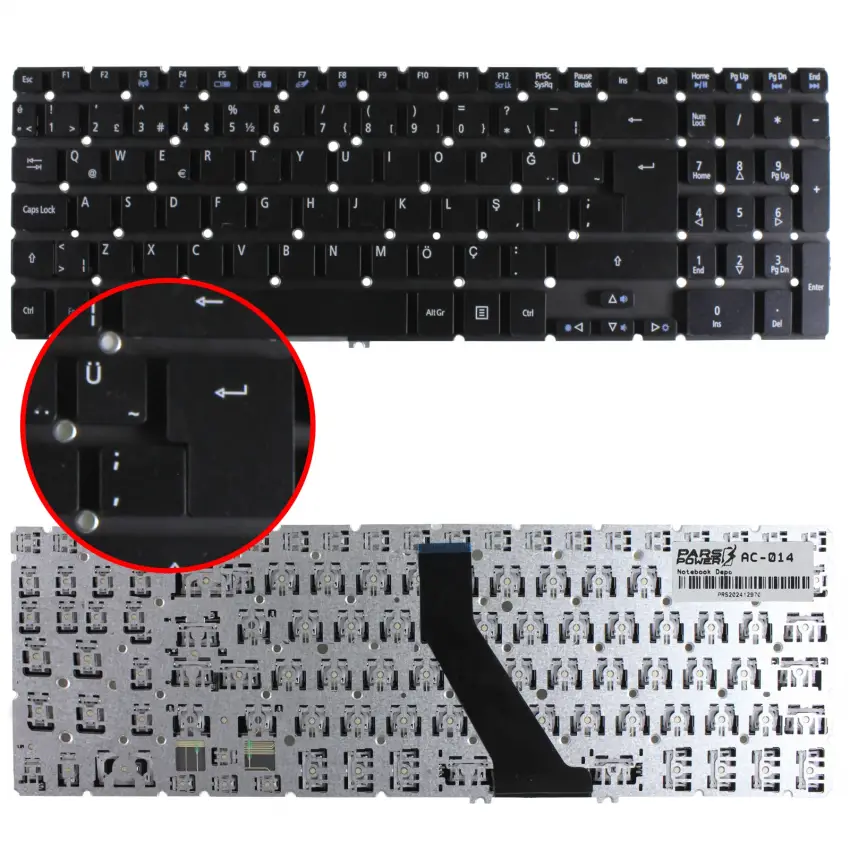 Acer AEZRKA00010 Notebook Klavye (Siyah TR)