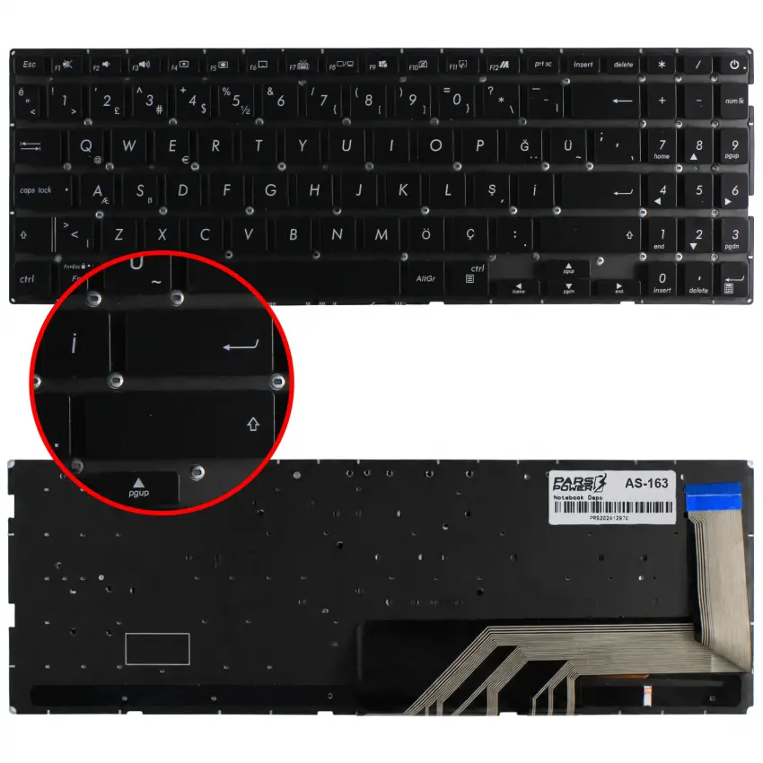 Asus VivoBook 15 X571GD-BQ524 Klavye Işıklı (Siyah TR)