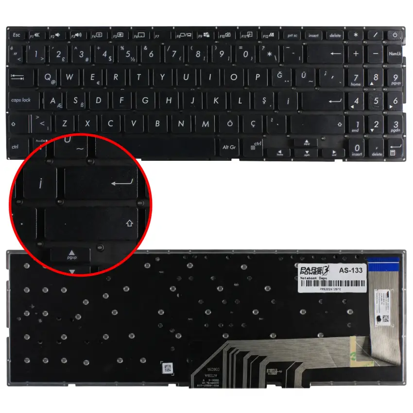 Asus VivoBook 15 X571GD-BQ524 Klavye (Siyah TR)