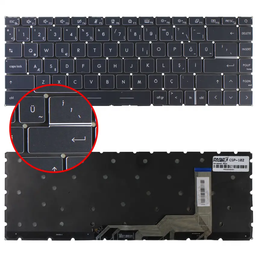 MSI Delta 15 A5EFK-002XTR Klavye Işıklı (Siyah TR)