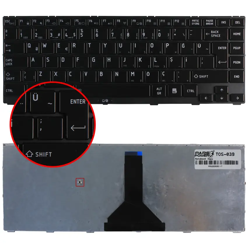 Toshiba MP-10N96TQ6356 Notebook Klavye (Siyah TR)