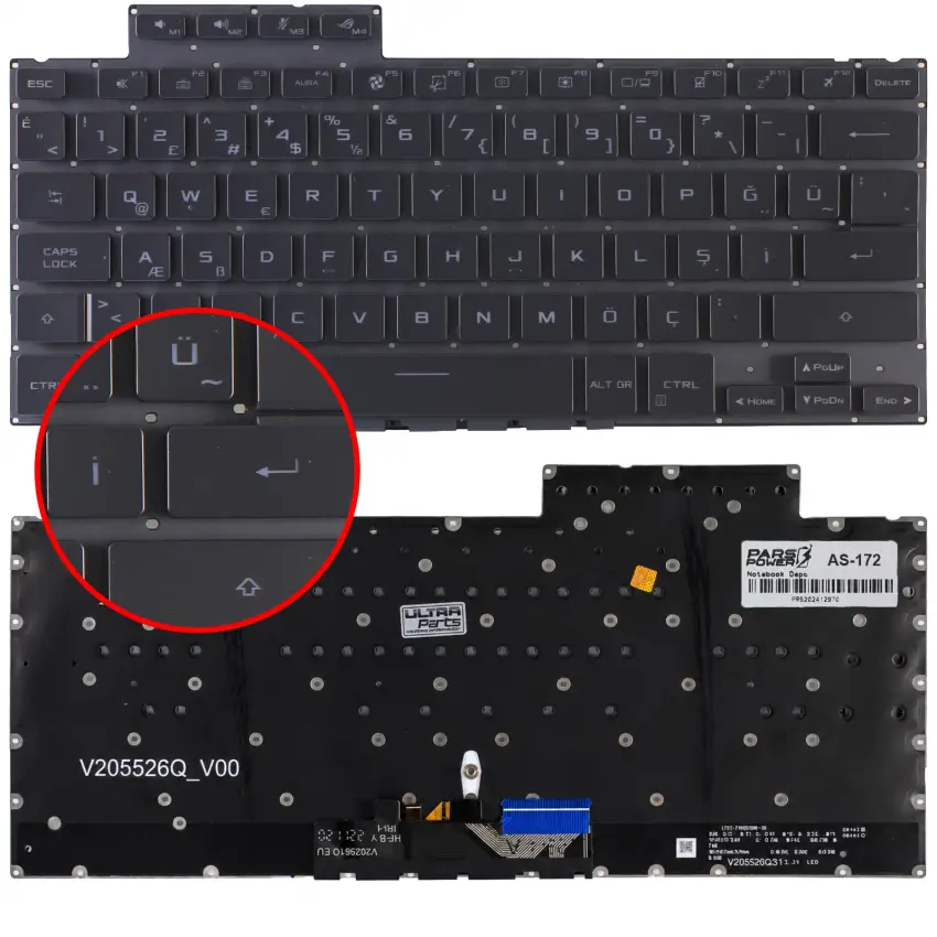 Asus ROG Zephyrus Klavye Işıklı (Siyah TR)