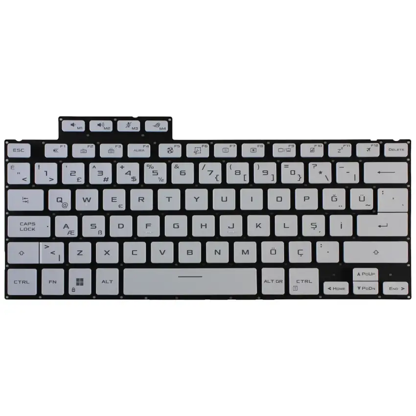 Asus ROG Zephyrus G14 V205526Q_V00 Klavye Işıklı (Beyaz TR)