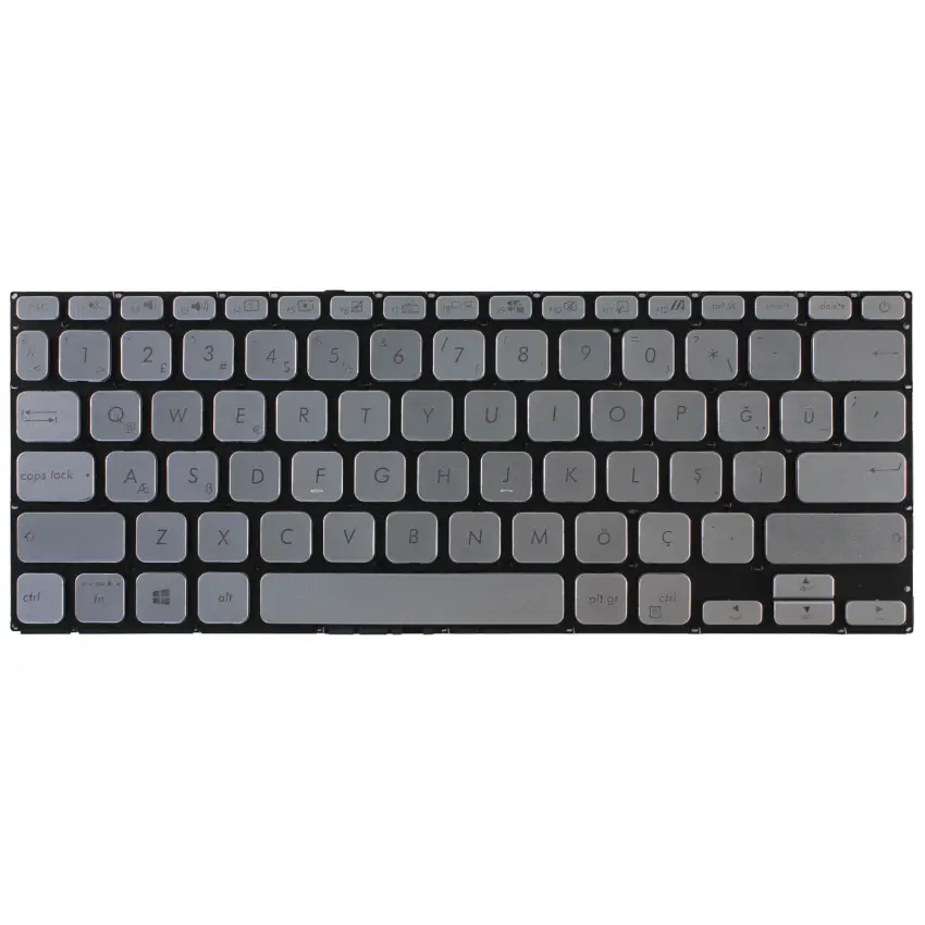 Asus 13N1-A7M0401 Klavye Işıklı (Gümüş TR)